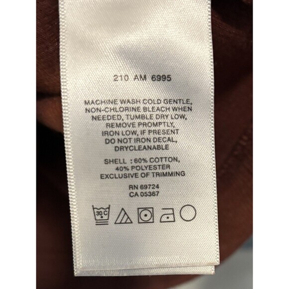 Columbia Sweatshirt Mens XL Ribbed Pullover Maroon Long Sleeve V Neck - Picture 3 of 6